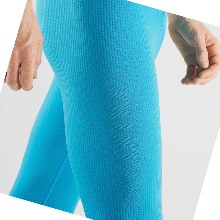 Salomon ESSENTIAL SEAMLESS Nadrág Férfi Kék | HU 2433FDN